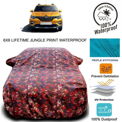 APNEK Car Cover For Renault HBC (With Mirror Pockets)(Red, Green)