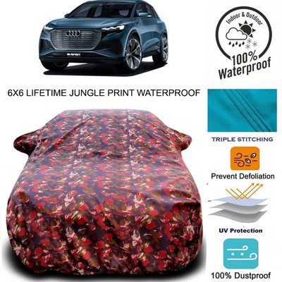 Gavya Car Cover For Audi e-tron Sportback (With Mirror Pockets)(Red, Green)