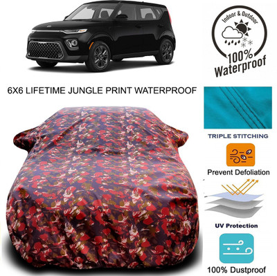 Gavya Car Cover For Kia Soul (With Mirror Pockets)(Red, Green)