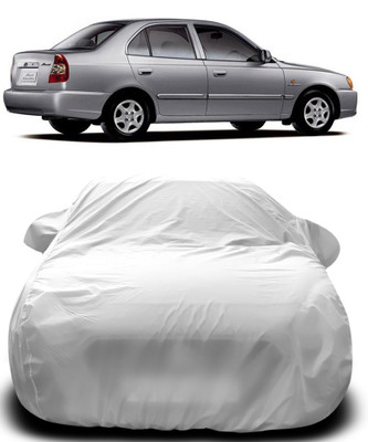 Gavya Car Cover For Hyundai Accent Viva (With Mirror Pockets)(Silver)