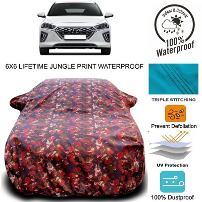 Gavya Car Cover For Hyundai Ioniq (With Mirror Pockets)(Red, Green)