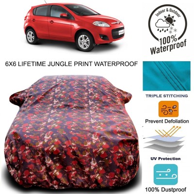 Gavya Car Cover For Fiat Palio (With Mirror Pockets)(Red, Green)