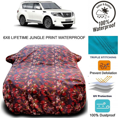 ProRox Car Cover For Nissan Patrol (With Mirror Pockets)(Red, Green)