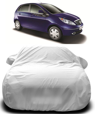 Gavya Car Cover For Tata Vista Tech (With Mirror Pockets)(Silver)