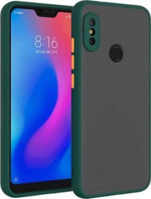 star craftune Back Cover for Redmi Note 6 Pro Protective Shockproof Matte Hard Back Smoke Case Cover (Black)(Green, Flexible, Silicon, Pack of: 1)