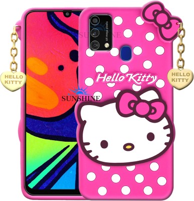 SUNSHINE Back Cover for Samsung Galaxy F41-Hello Kitty Case | 3D Cute Doll | Soft Girl Back Cover with Pendant(Pink, Flexible, Pack of: 1)