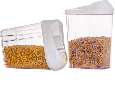 ACTIONWARE Polypropylene Grocery Container  - 1500 ml(Pack of 2, White)