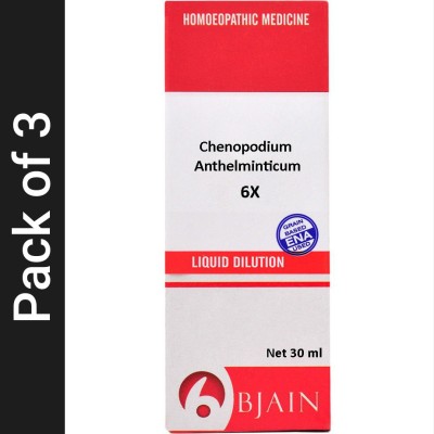 Bjain Chenopodium Anthelminticum 6X Dilution(3 x 30 ml)