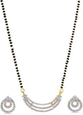 Krishna Creation Alloy Silver, Black Jewellery Set(Pack of 1)