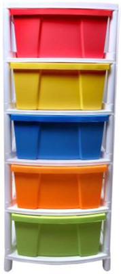 AK HUB 5 Compartments Plastic Utensil(Multicolor)