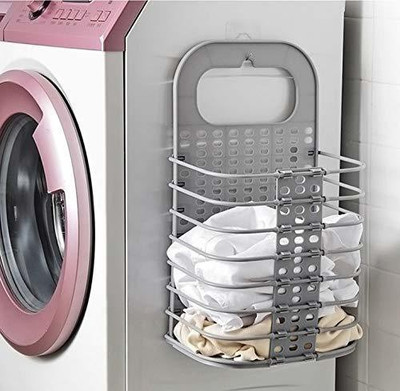 VAJIN 10 L Grey Laundry Basket(Plastic)