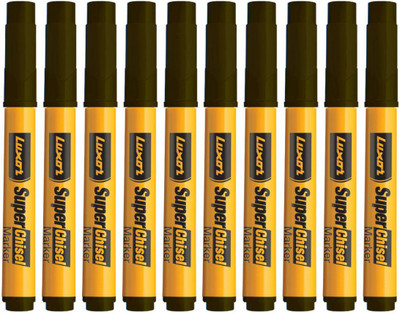 LUXOR Super Marker Black(Set of 10, Black)