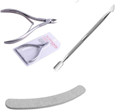 virkart Nail art combo-1 best quality filer 1 cuticle cutter-1 pusher(as picture)