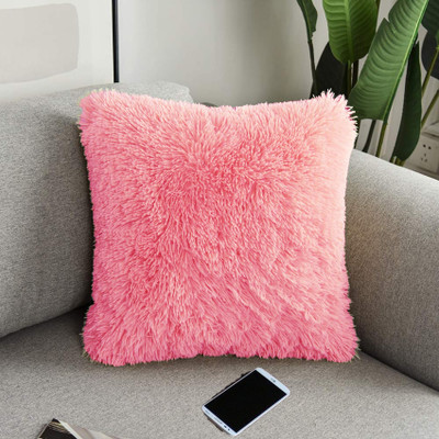 Catchyx Cart Microfibre Solid Cushion Pack of 1(Pink)