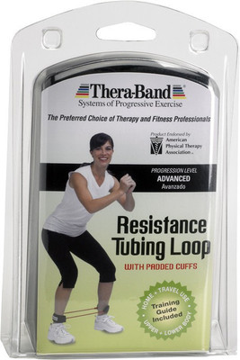 Theraband Loop with Padded Cuff Resistance Tube(Black)