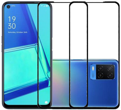 AARERED Edge To Edge Tempered Glass for OPPO A54, OPPO A74(Pack of 2)