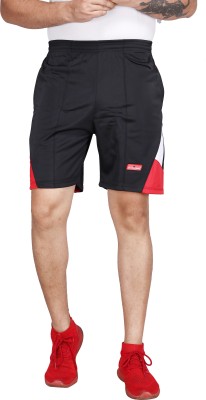 CARLTRON Solid Men Black Sports Shorts