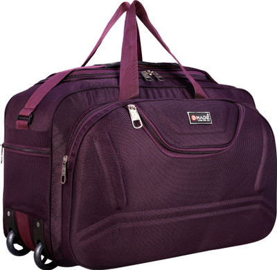 Dmade 21 inch/53 cm (Expandable) Waterproof Luggage duffel bag with two wheels strolley bag Duffel Strolley Bag Duffel With Wheels (Strolley)