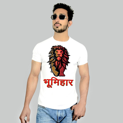 Riva Graphic Print Men Round Neck White T-Shirt