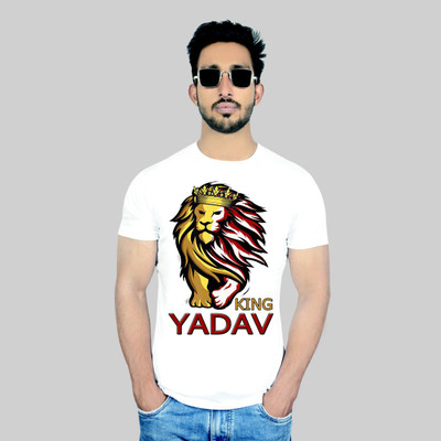 Riva Printed, Typography Men Round Neck White T-Shirt