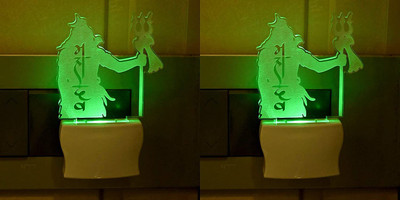 Somil 3D Illusion Effect Mahadev Multi Colour LED Night Lamp::Pack Of 2 Night Lamp(10 cm, Multicolor)
