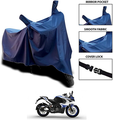 KEDIT Waterproof Two Wheeler Cover for Bajaj(Pulsar RS 200, Blue)