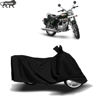 Mdstar Waterproof Two Wheeler Cover for Royal Enfield(Twin spark, Black)
