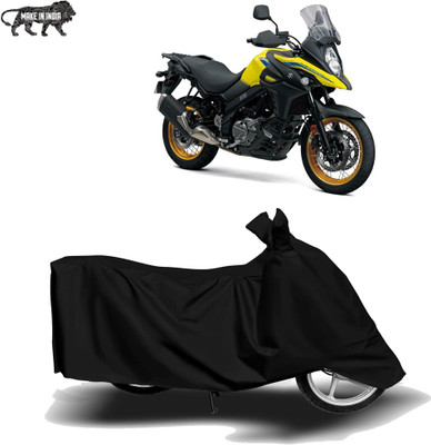MOTOGENIX Two Wheeler Cover for Suzuki(V-Strom 650 XT, Black)