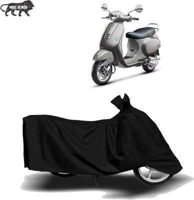 MOTOGENIX Two Wheeler Cover for Vespa(Vespa VXL 125, Black)