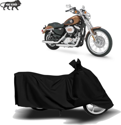 MOTOGENIX Two Wheeler Cover for Harley Davidson(XL 1200, Black)