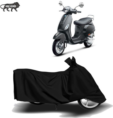 MOTOGENIX Two Wheeler Cover for Vespa(Vespa VXL 150, Black)