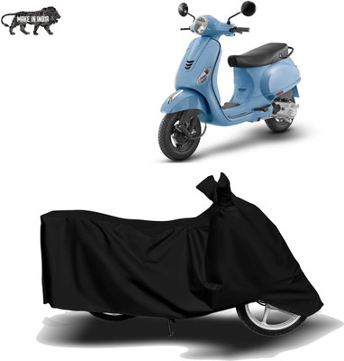 MOTOGENIX Two Wheeler Cover for Vespa(Vespa LX, Black)
