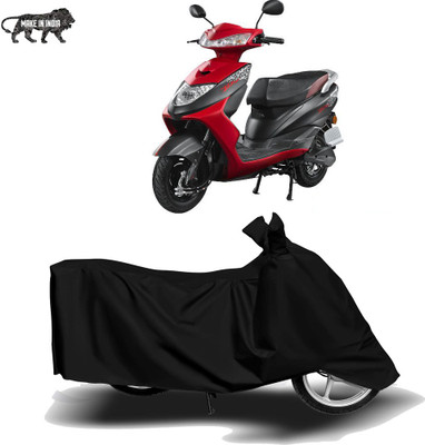 Mdstar Waterproof Two Wheeler Cover for Ampere(Zeal, Black)