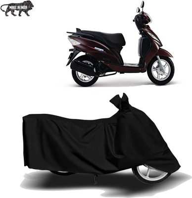 MOTOGENIX Two Wheeler Cover for TVS(Wego, Black)