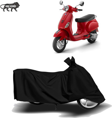 MOTOGENIX Two Wheeler Cover for Vespa(Vespa LX 125, Black)