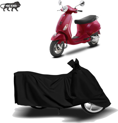 MOTOGENIX Two Wheeler Cover for Vespa(ZX 125, Black)