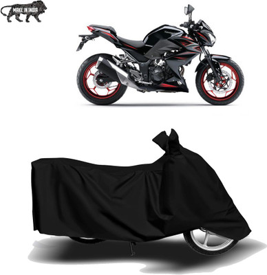 MOTOGENIX Two Wheeler Cover for Kawasaki(Z250, Black)