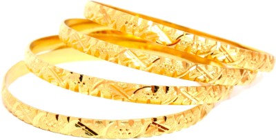 JAIRA GOLD Alloy Gold-plated Bangle Set(Pack of 4)