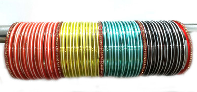 Soniaa Creation Glass Bangle Set(Pack of 53)