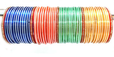 Soniaa Creation Glass Bangle Set(Pack of 53)
