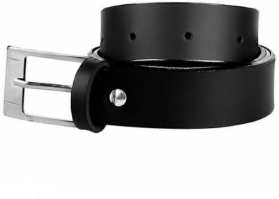 winger Men Formal Black Genuine Leather Belt