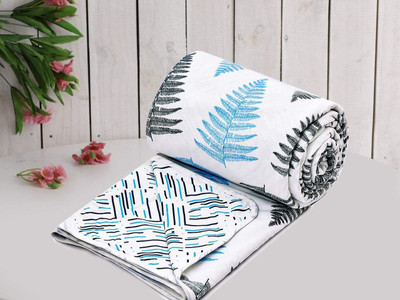 RUSTIC LINEN Printed Single Dohar for  AC Room(Cotton, Multicolor)