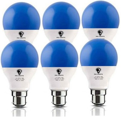 mg lights 7 W Basic Arbitrary B22 LED Bulb(Blue, Pack of 6)