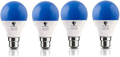 mg lights 7 W Basic Standard B22 LED Bulb(Blue, Pack of 4)