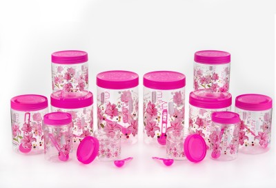 Skymax Plastic Grocery Container  - 2000 ml, 1500 ml, 1000 ml, 750 ml, 500 ml, 250 ml(Pack of 12, Pink)