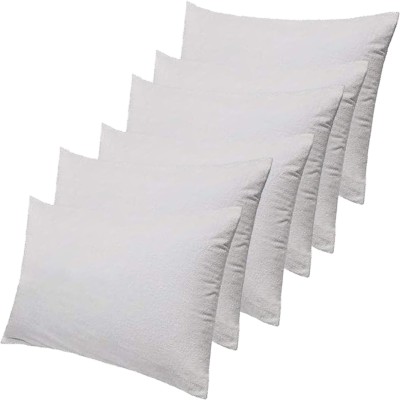 Mattress Protector Plain Pillows Cover(Pack of 6, 46 cm*72 cm, White)