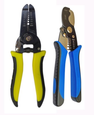 DUMDAAR Wire Cutter 10-22 AWG and 8-14 AWG Precision Wire Stripper Wire Stripping Tool Wire Cutter Wire Crimper and Multi-Function Hand Tool ( Pack of 2 ) Wire Cutter