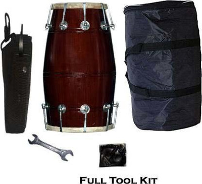 RAM musical Dholak With FULL TOOL KIT RM-FK-0362 Nut & Bolts Dholak(Brown)