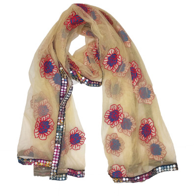 Vrinde Net Embroidered Women Dupatta