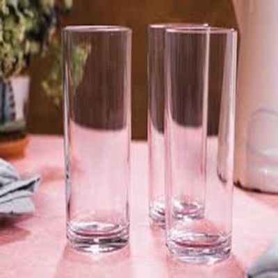 AFAST (Pack of 3) Transparent Multi Use Drinking Glass Set For Water, Juice, Milk, Shake, Cold Drink, Home, Bar -A23 Glass Set Water/Juice Glass(250 ml, Glass, Clear)